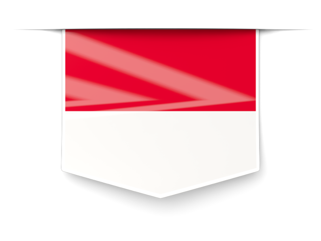 Square label. Download flag icon of Monaco at PNG format