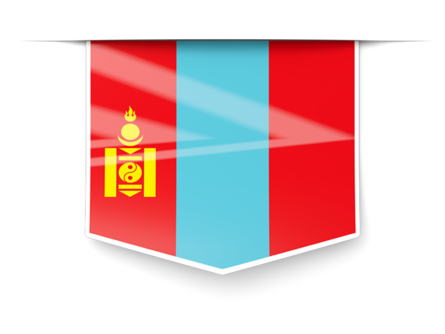 Square label. Download flag icon of Mongolia at PNG format