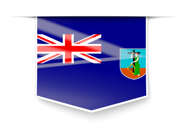 Square label. Download flag icon of Montserrat at PNG format