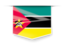 Mozambique. Square label. Download icon.