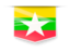 Myanmar. Square label. Download icon.