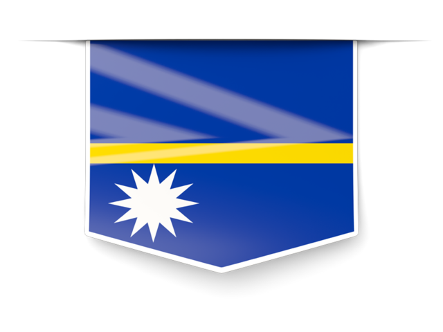 Square label. Download flag icon of Nauru at PNG format