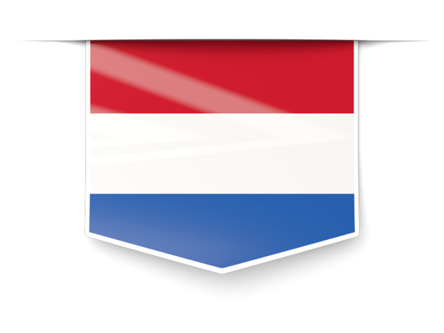 Square label. Download flag icon of Netherlands at PNG format