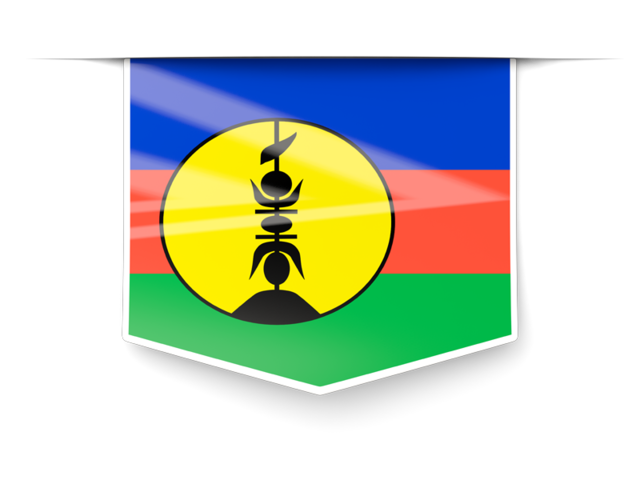 Square label. Download flag icon of New Caledonia at PNG format