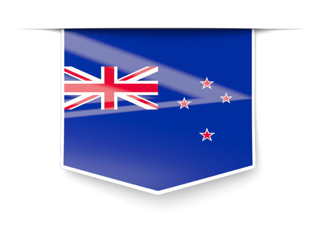 Square label. Download flag icon of New Zealand at PNG format