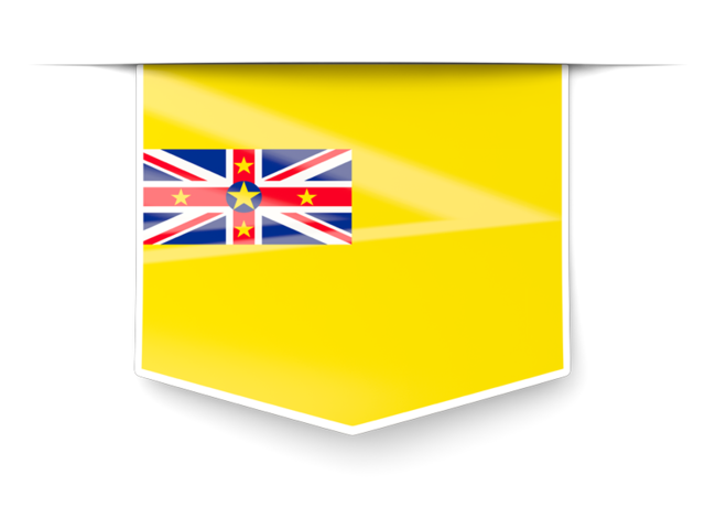 Square label. Download flag icon of Niue at PNG format