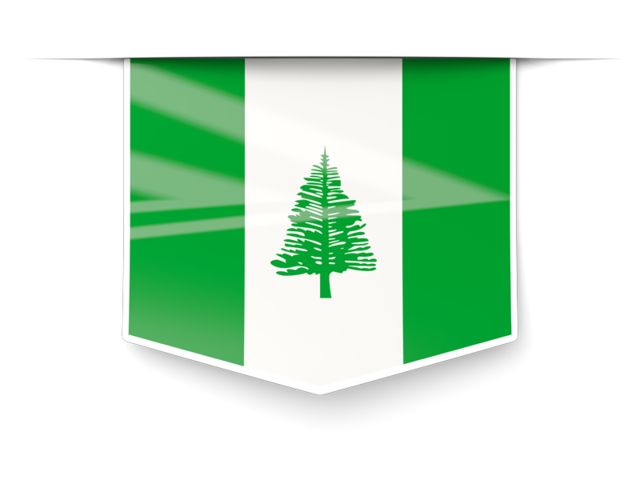 Square label. Download flag icon of Norfolk Island at PNG format