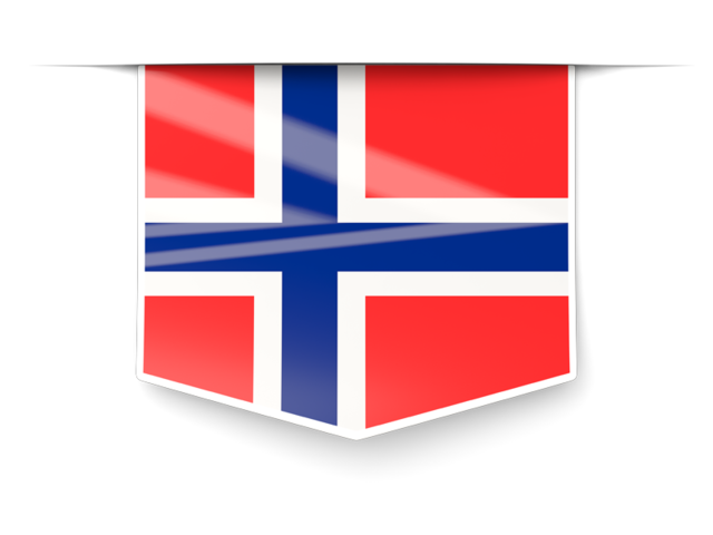 Square label. Download flag icon of Norway at PNG format