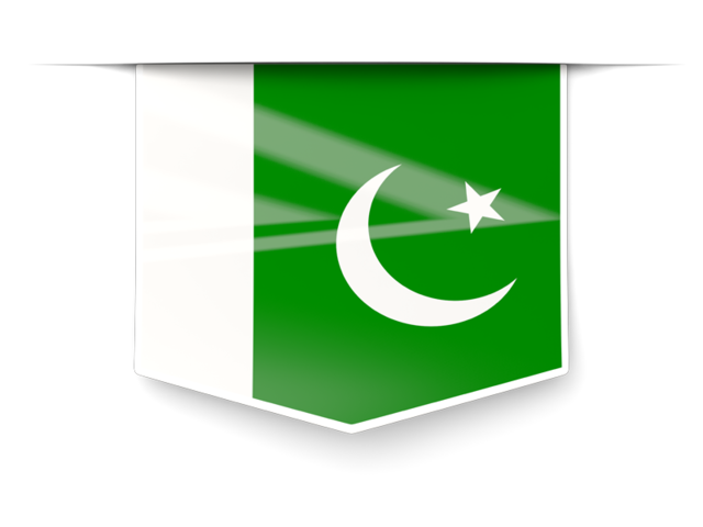 Square label. Download flag icon of Pakistan at PNG format
