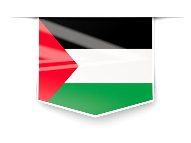 Square label. Download flag icon of Palestinian territories at PNG format
