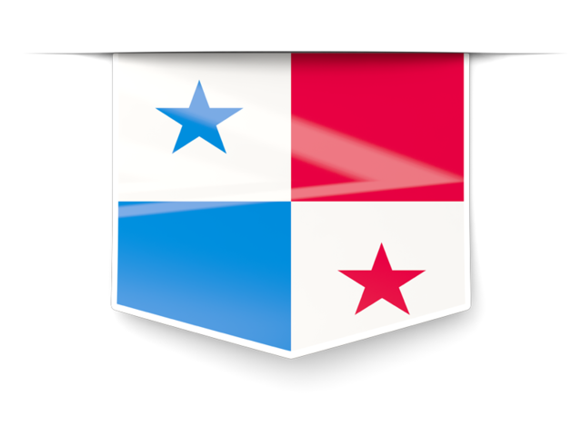 Square label. Download flag icon of Panama at PNG format