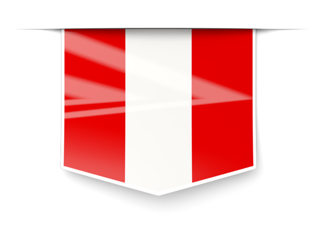 Square label. Download flag icon of Peru at PNG format