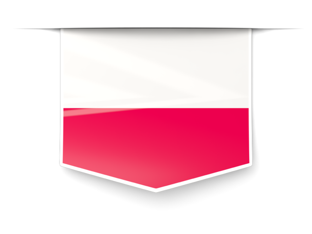 Square label. Download flag icon of Poland at PNG format