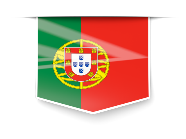 Square label. Download flag icon of Portugal at PNG format