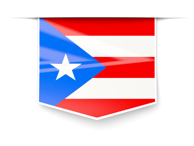 Square label. Download flag icon of Puerto Rico at PNG format