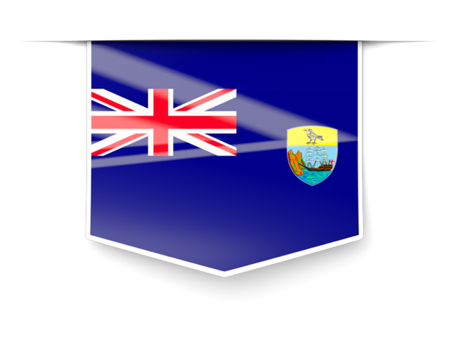 Square label. Download flag icon of Saint Helena at PNG format