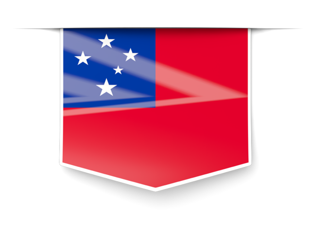 Square label. Download flag icon of Samoa at PNG format