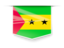 Sao Tome and Principe. Square label. Download icon.