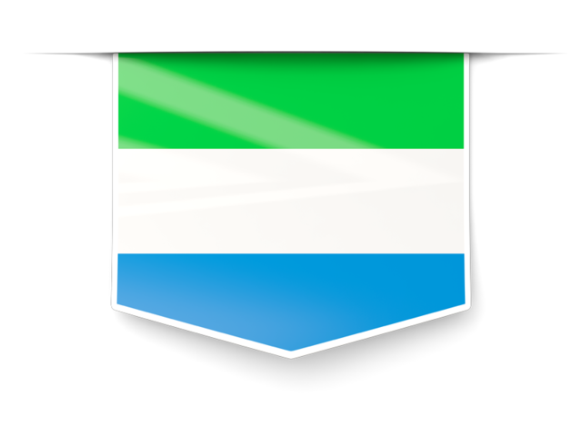 Square label. Download flag icon of Sierra Leone at PNG format