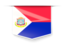 Sint Maarten. Square label. Download icon.