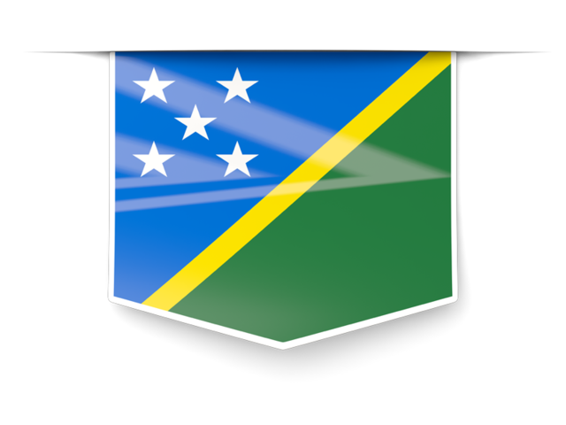 Square label. Download flag icon of Solomon Islands at PNG format