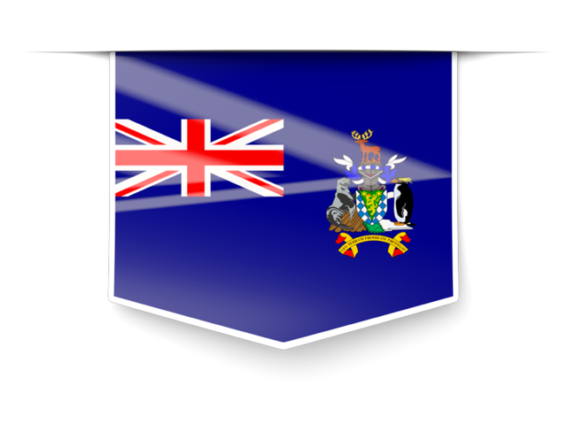 Квадратная бирка. Скачать флаг. Южная Георгия и Южные Сандвичевы острова