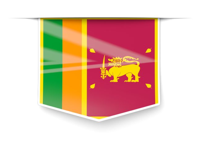 Square label. Download flag icon of Sri Lanka at PNG format