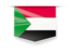 Sudan. Square label. Download icon.