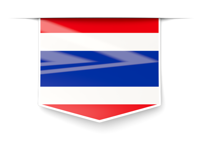 Square label. Download flag icon of Thailand at PNG format