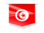 Tunisia. Square label. Download icon.