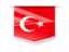 Turkey. Square label. Download icon.