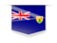 Turks and Caicos Islands. Square label. Download icon.