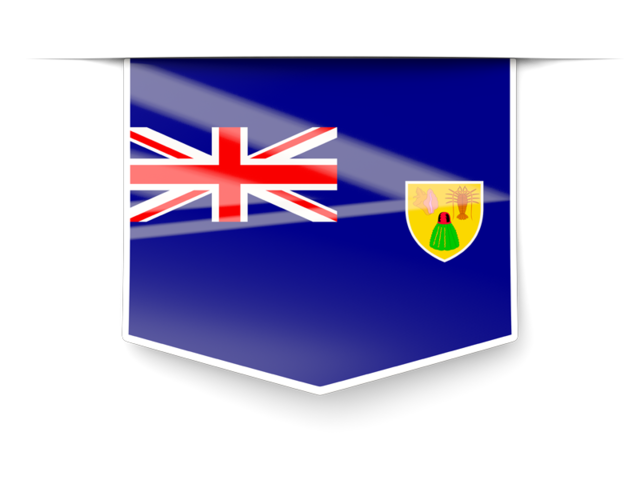 Square label. Download flag icon of Turks and Caicos Islands at PNG format