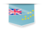 Tuvalu. Square label. Download icon.