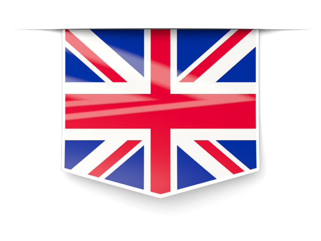 Square label. Download flag icon of United Kingdom at PNG format