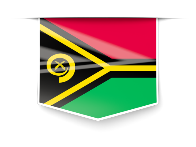 Square label. Download flag icon of Vanuatu at PNG format