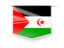 Western Sahara. Square label. Download icon.