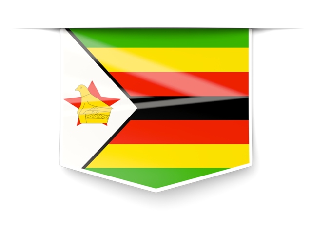 Square label. Download flag icon of Zimbabwe at PNG format