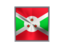 Burundi. Square metal button. Download icon.