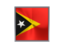 East Timor. Square metal button. Download icon.