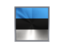 Estonia. Square metal button. Download icon.