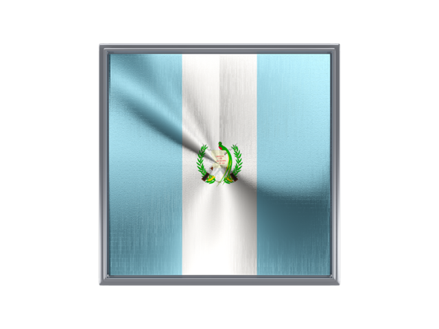 Square metal button. Download flag icon of Guatemala at PNG format