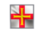 Guernsey. Square metal button. Download icon.