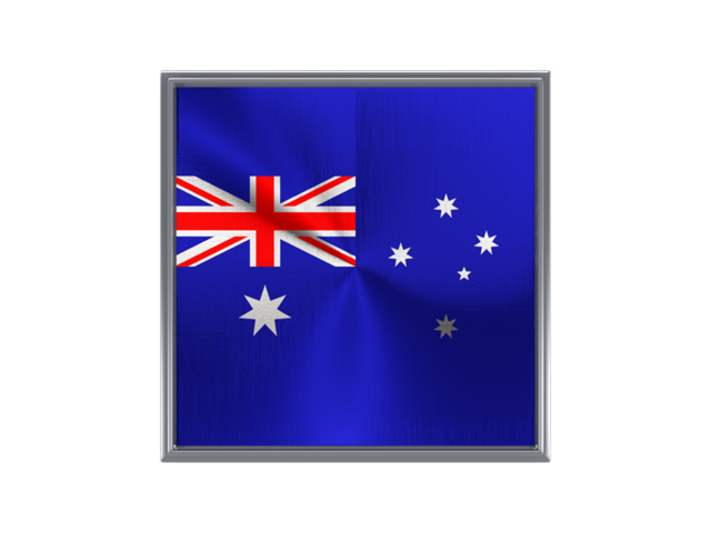 Square metal button. Download flag icon of Heard Island at PNG format