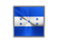 Honduras. Square metal button. Download icon.