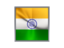 India. Square metal button. Download icon.