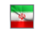 Iran. Square metal button. Download icon.