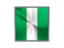 Нигерия. Квадратная металлическая иконка. Скачать иллюстрацию.