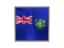 Pitcairn Islands. Square metal button. Download icon.