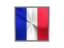 Saint Barthelemy. Square metal button. Download icon.